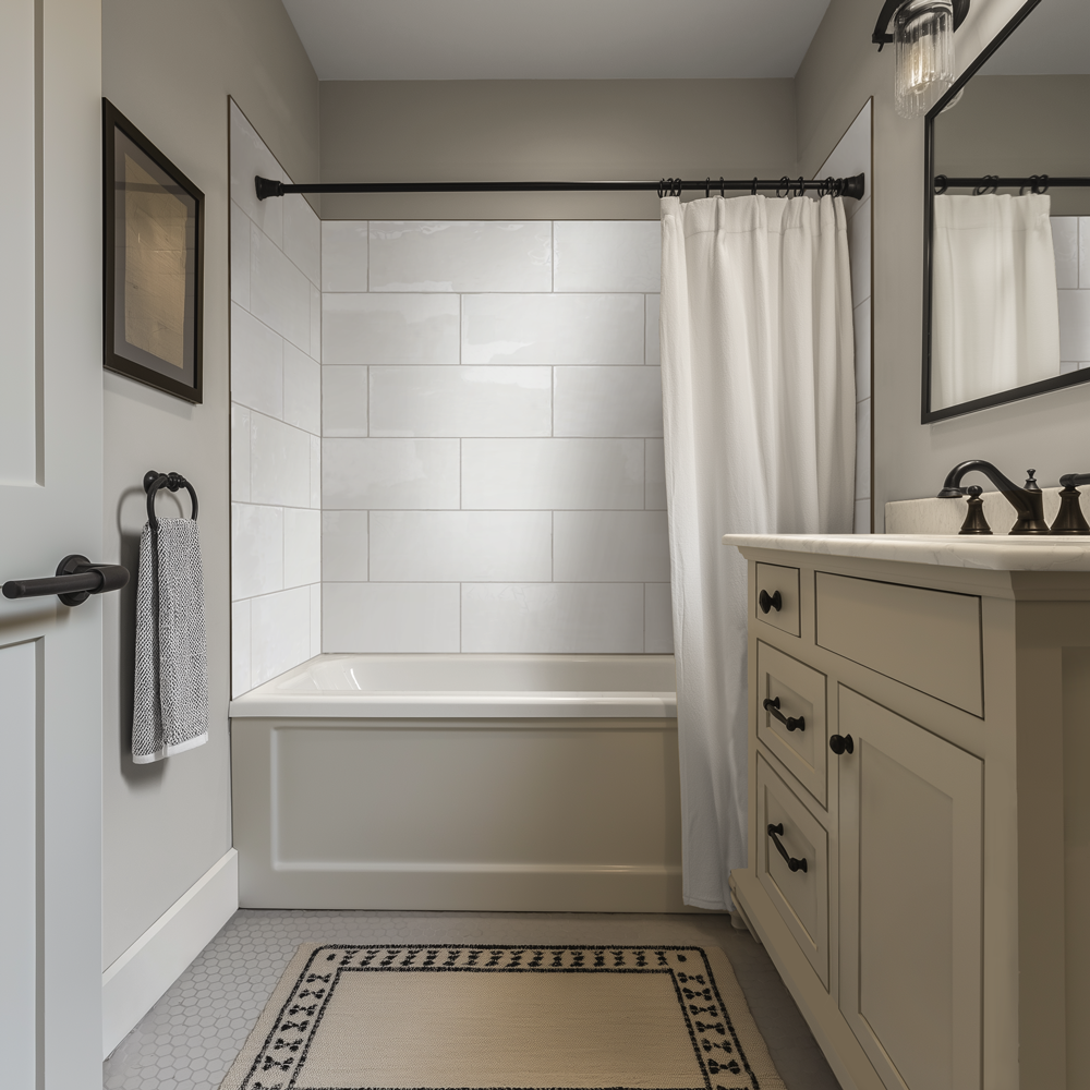 12"x24" Running Bond Subway Tub Surround