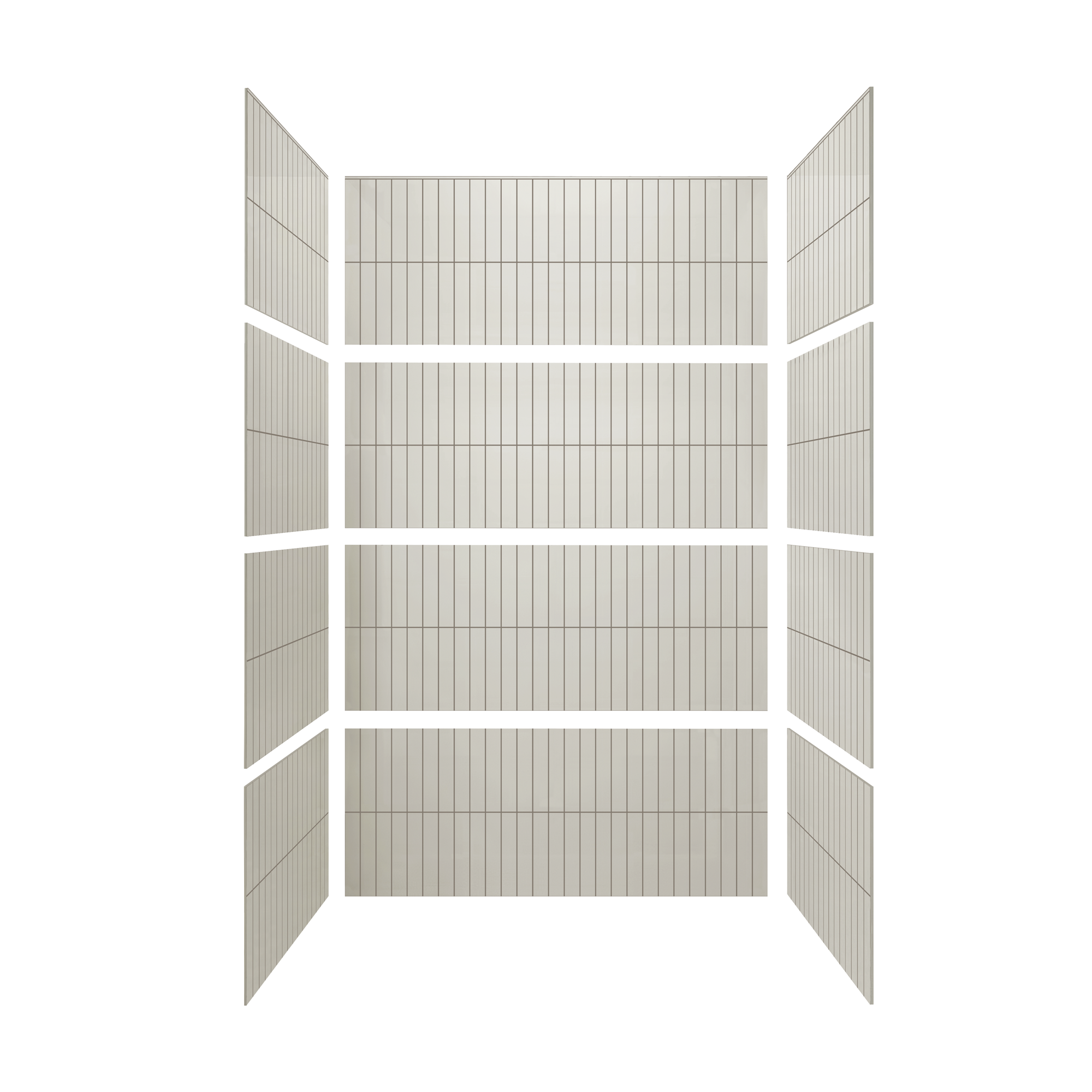 2"x12" Vertical Stack Subway Shower Surround