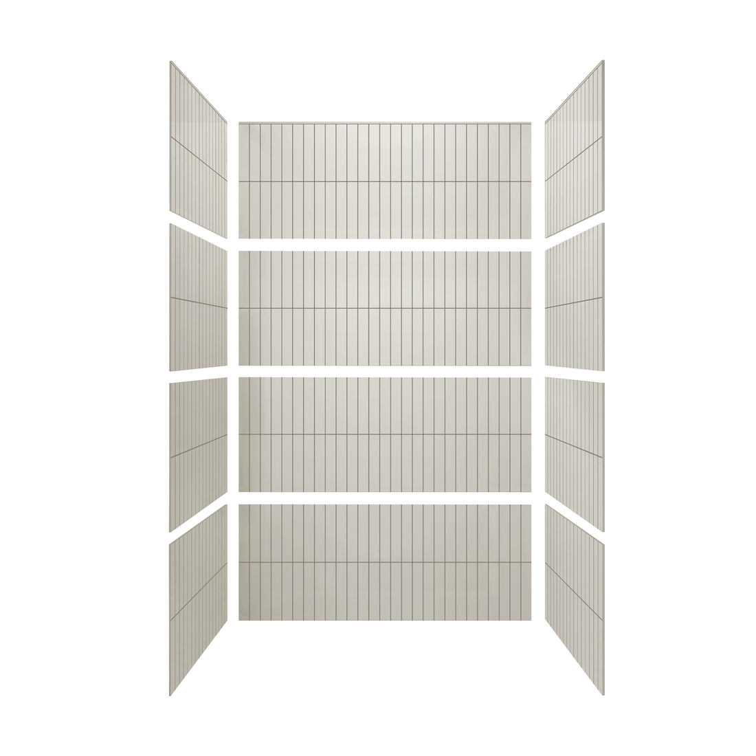 2"x12" Vertical Stack Subway Shower Surround
