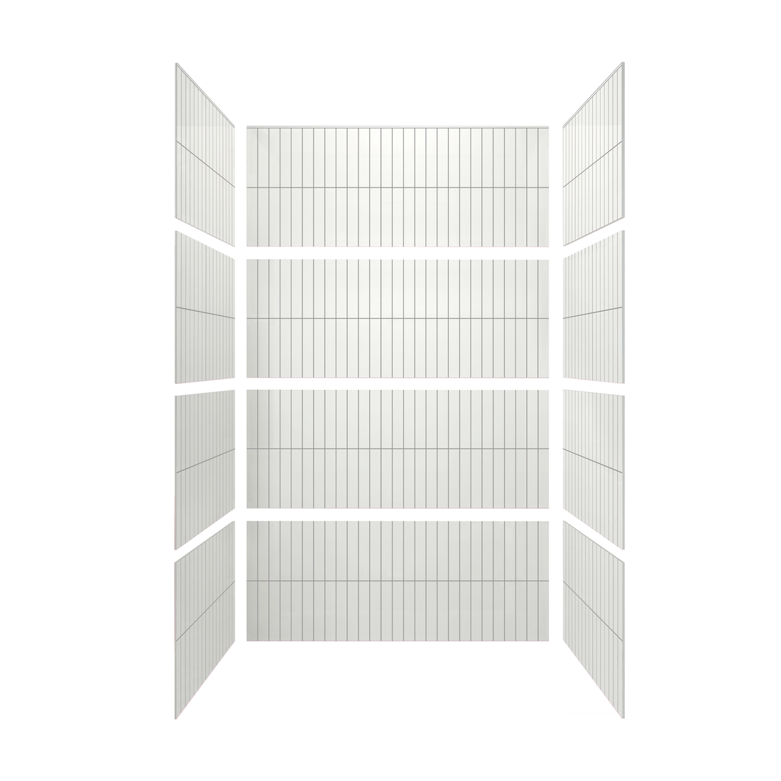 2"x12" Vertical Stack Subway Shower Surround