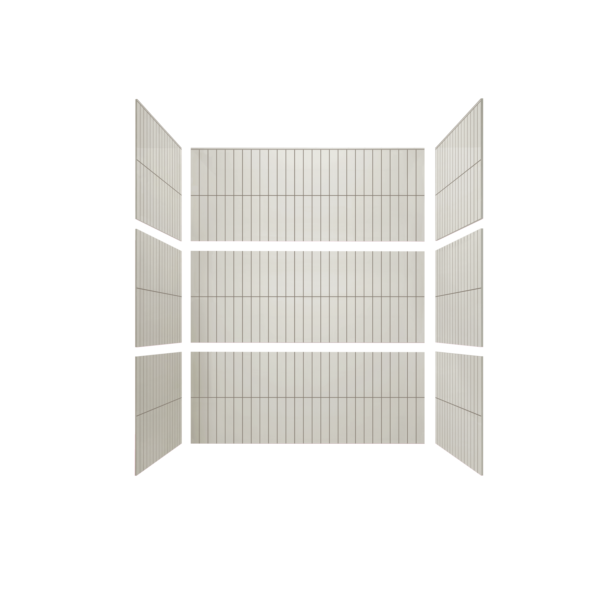 2"x12" Vertical Stack Subway Tub Surround