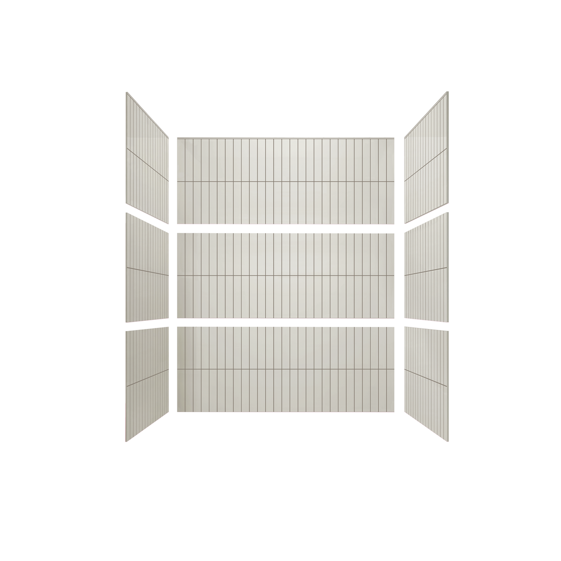 2"x12" Vertical Stack Subway Tub Surround