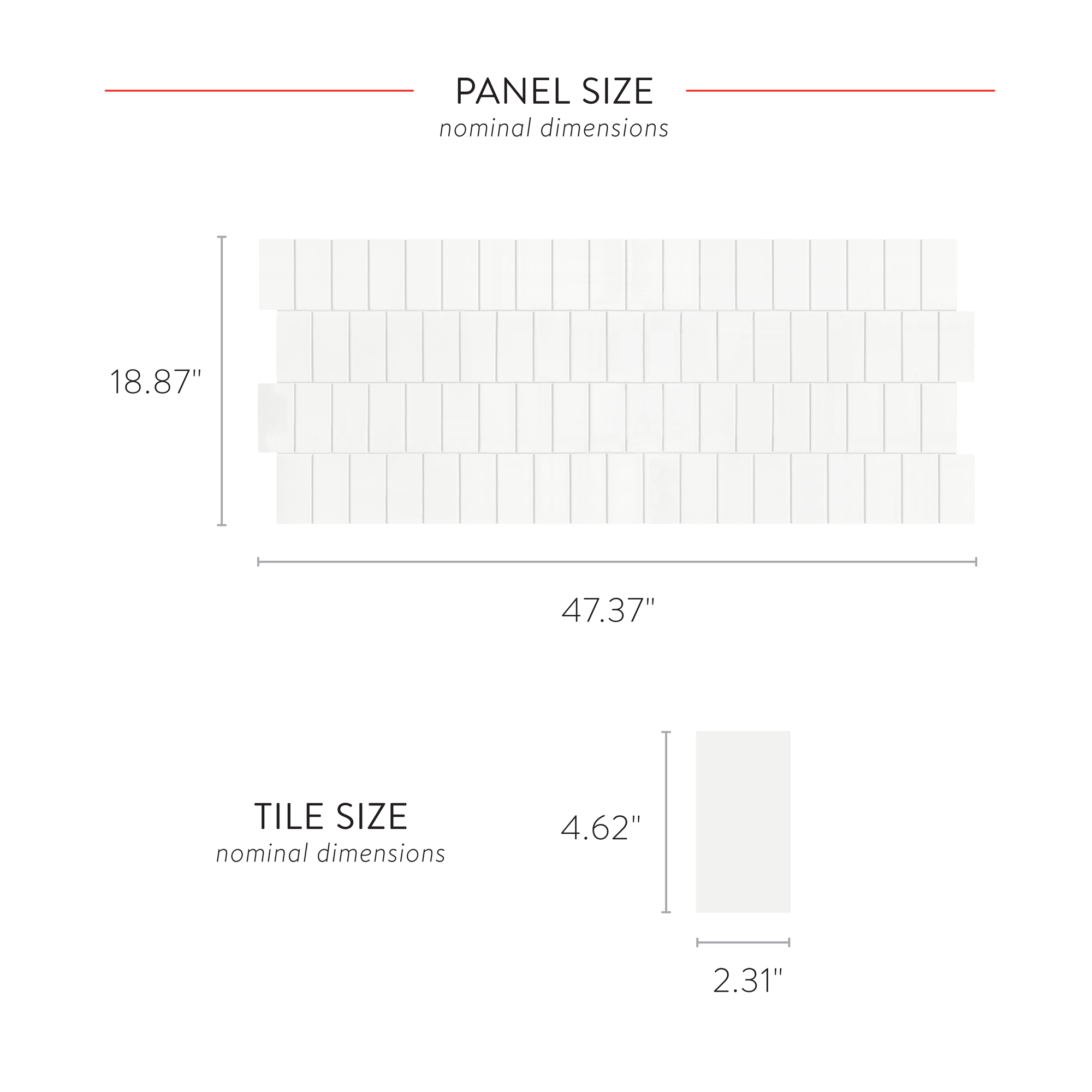 2"x4" Offset Backsplash