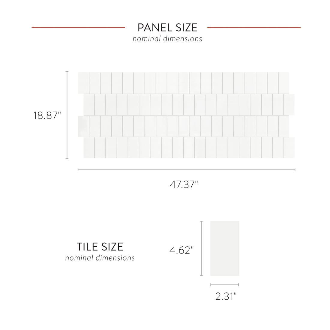 2"x4" Offset Backsplash