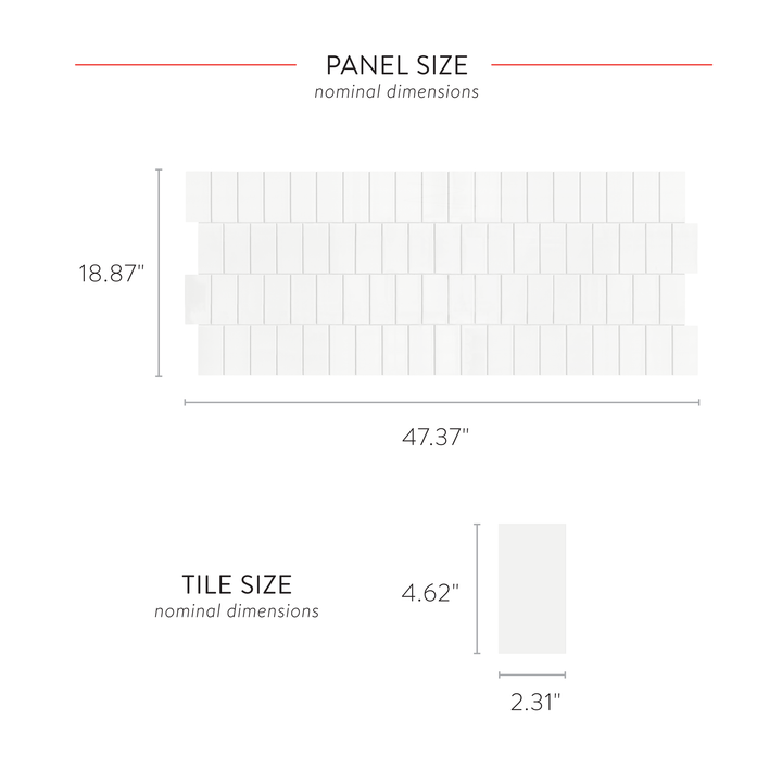 2"x4" Offset Backsplash