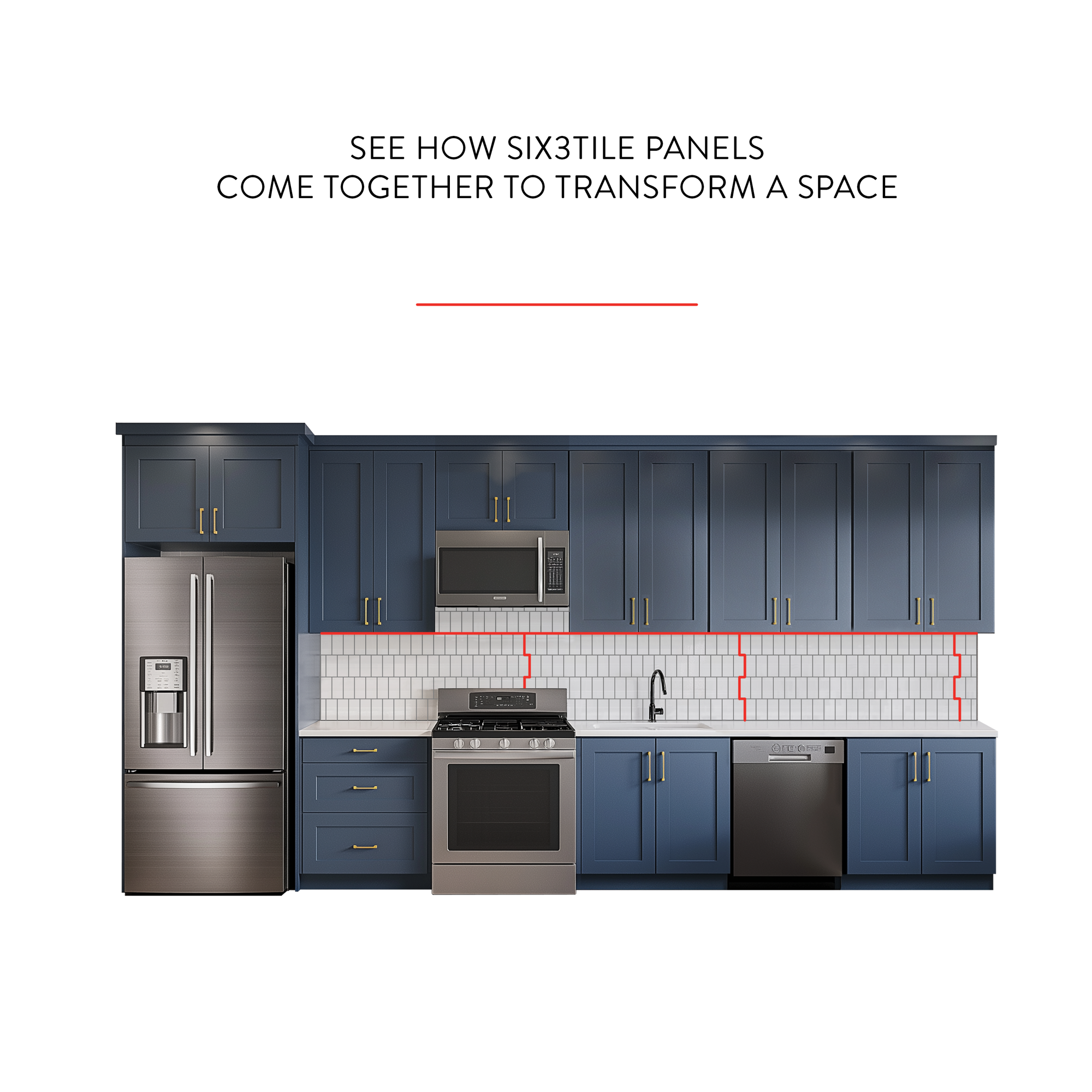2"x4" Offset Backsplash