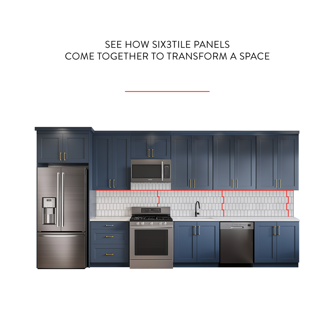 2"x4" Offset Backsplash