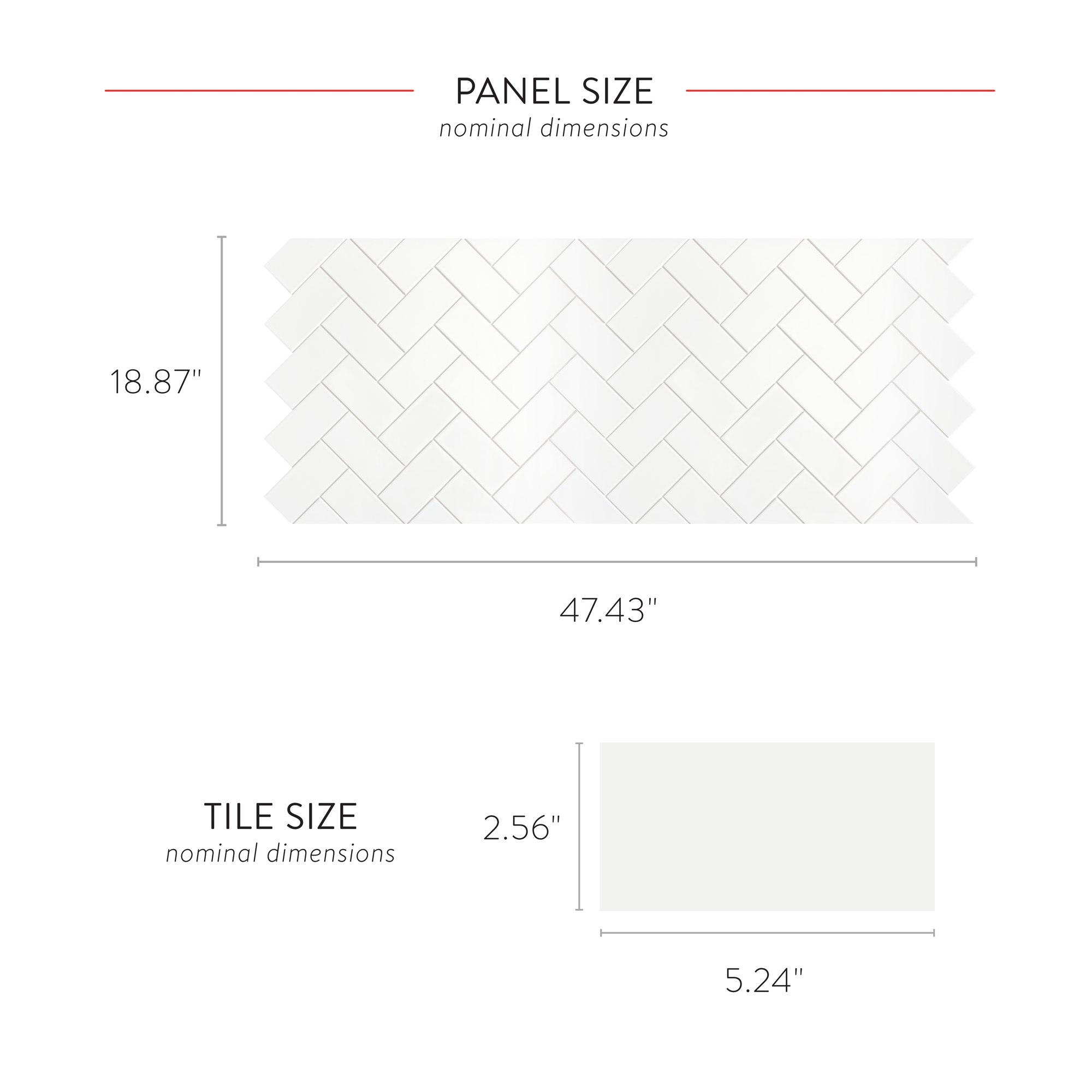3"x6" Herringbone Backsplash