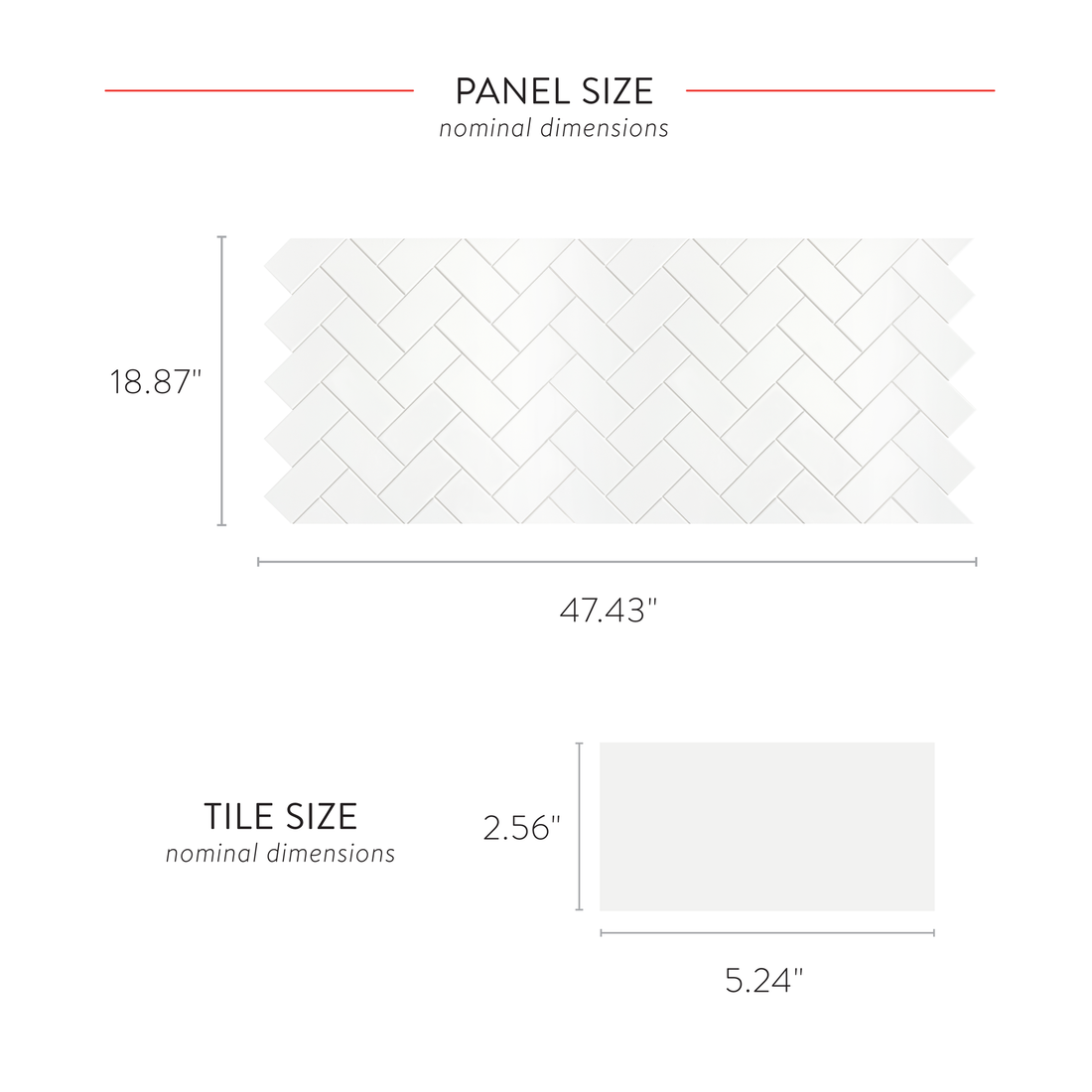 3"x6" Herringbone Backsplash