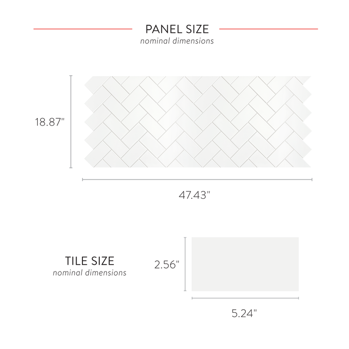 3"x6" Herringbone Backsplash