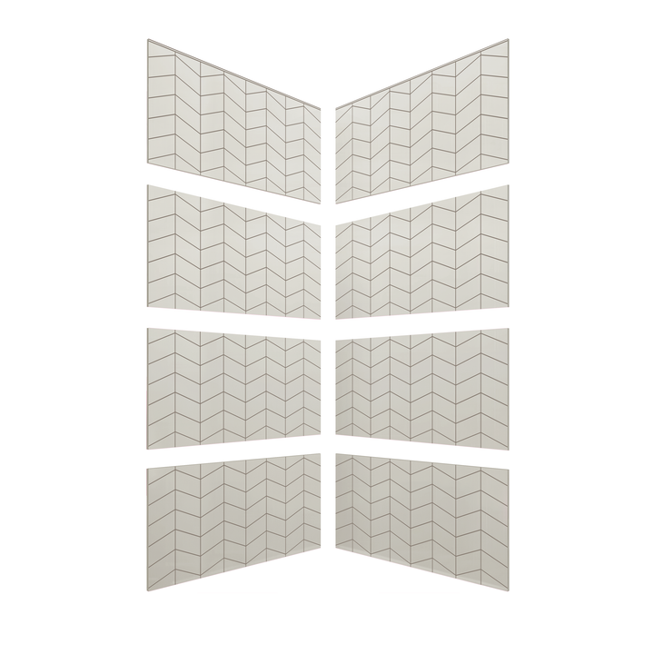 3"x6" Chevron Corner Shower Surround