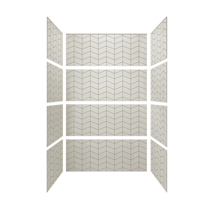 3"x6" Chevron Shower Surround