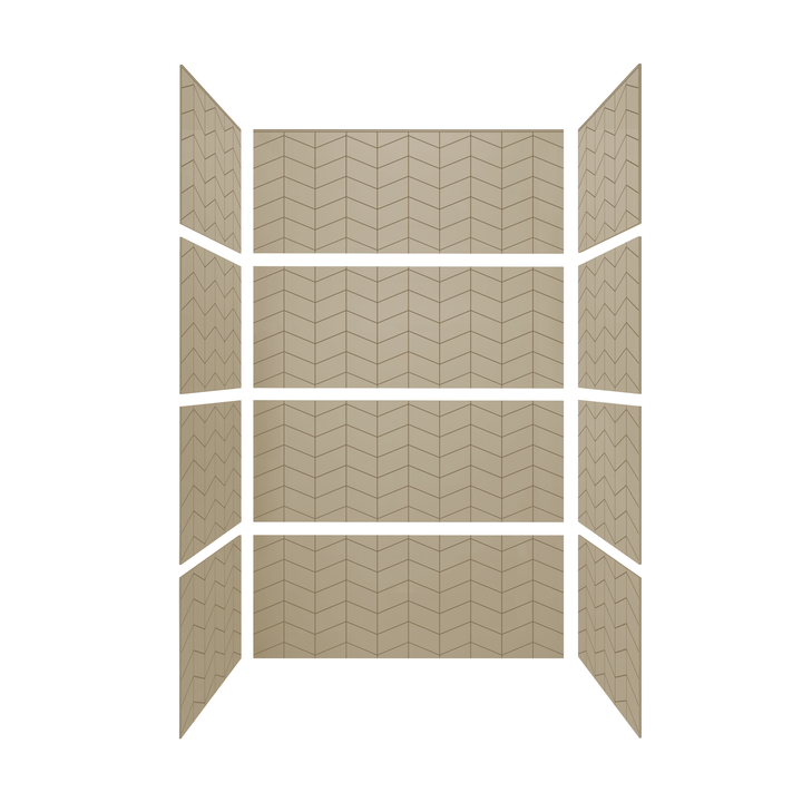 3"x6" Chevron Shower Surround