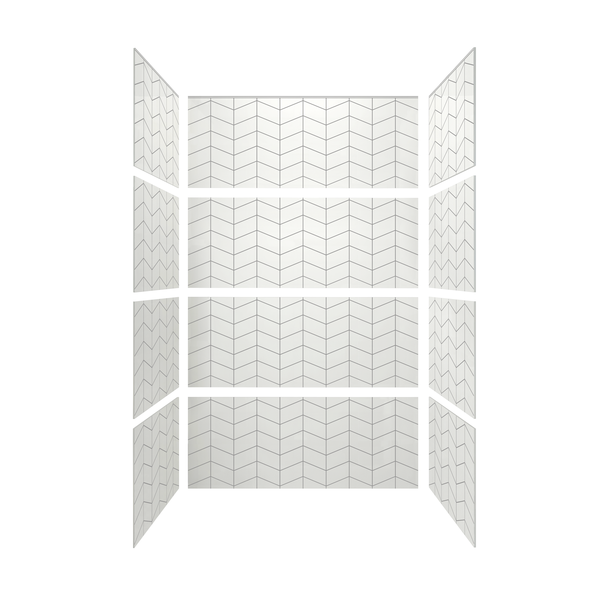 3"x6" Chevron Shower Surround