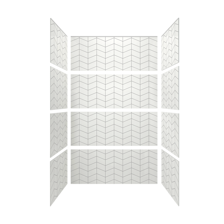 3"x6" Chevron Shower Surround