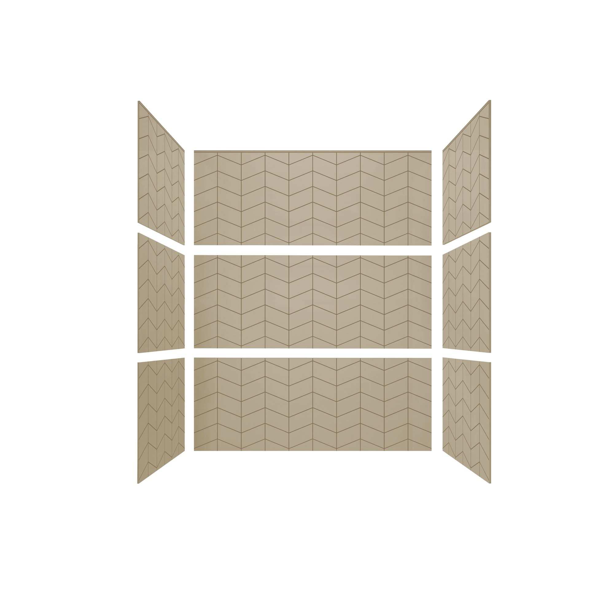 3"x6" Chevron Tub Surround