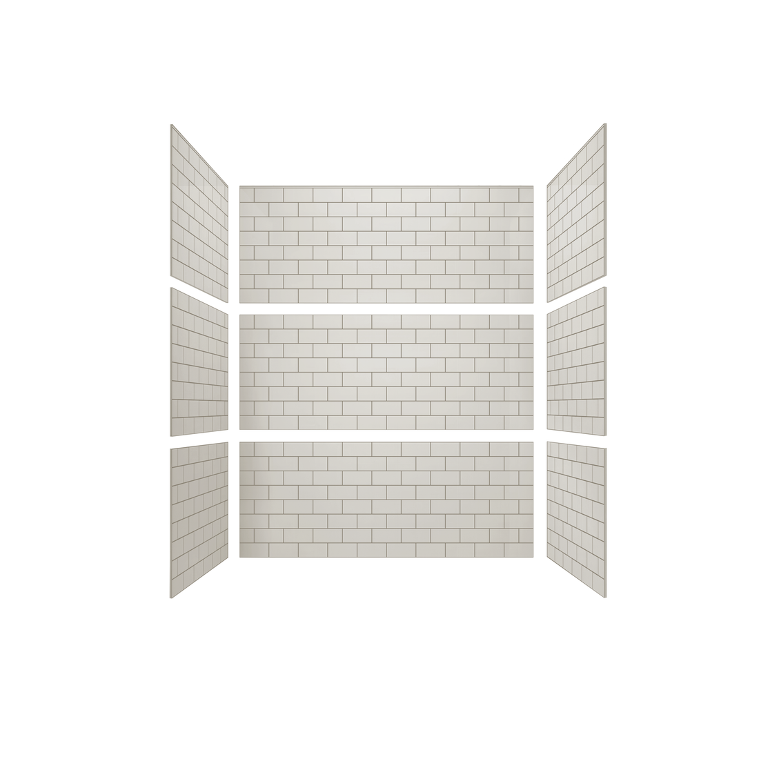 3"x6" Running Bond Subway Tub Surround