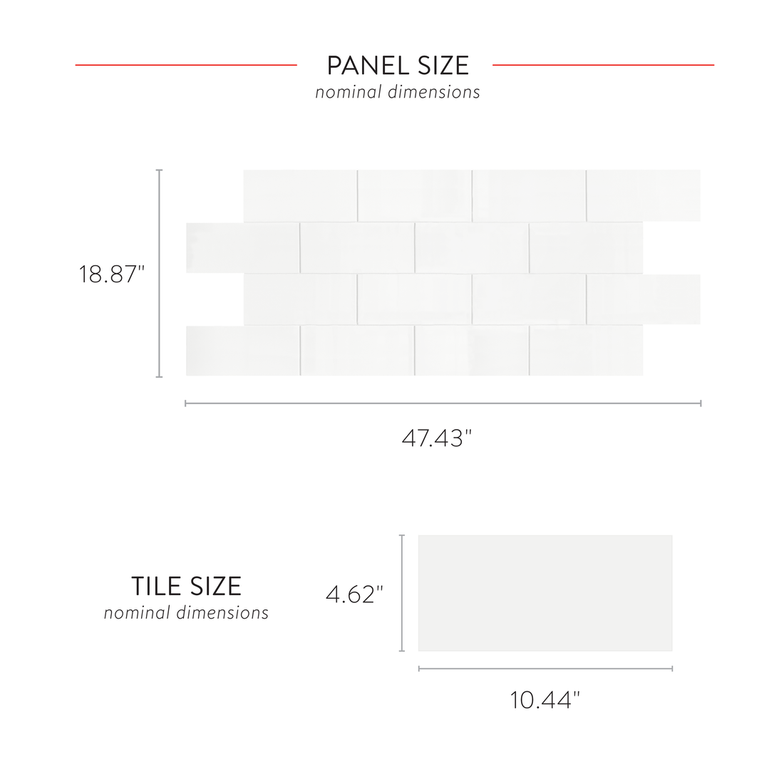4"x10" Running Bond Subway Backsplash