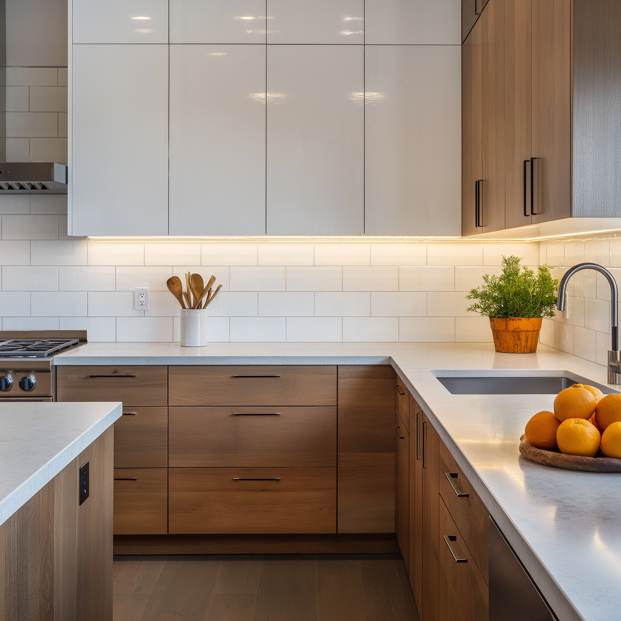 4"x10" Running Bond Subway Backsplash