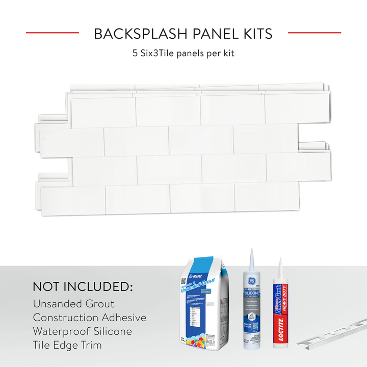 4"x10" Running Bond Subway Backsplash