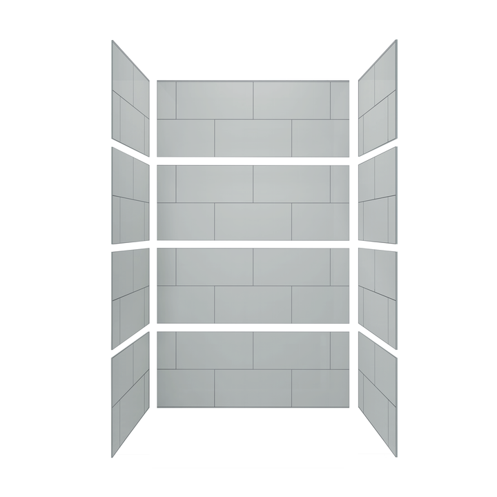 12"x24" Running Bond Subway Shower Surround