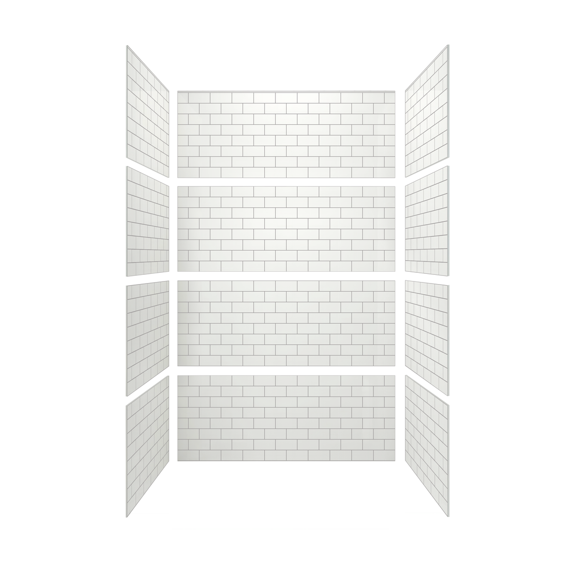 3"x6" Running Bond Subway Shower Surround