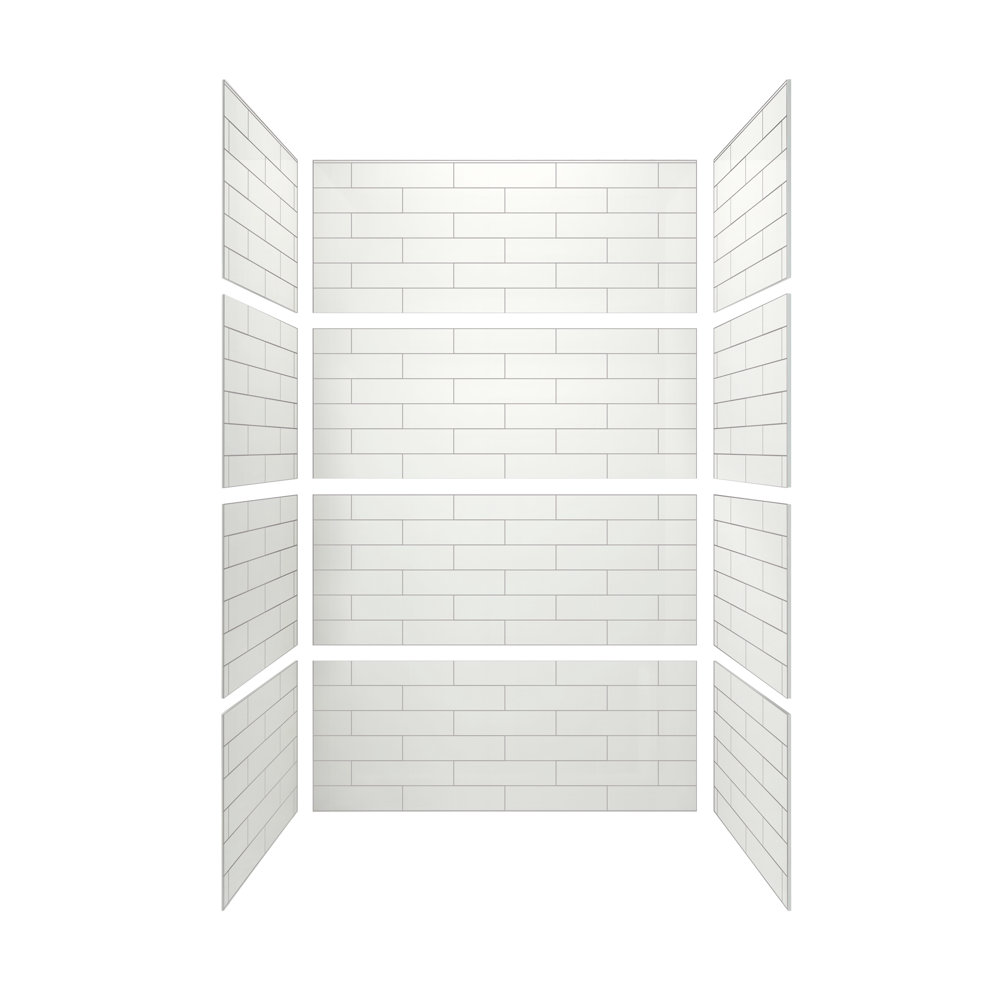 4"x16" Running Bond Subway Shower Surround