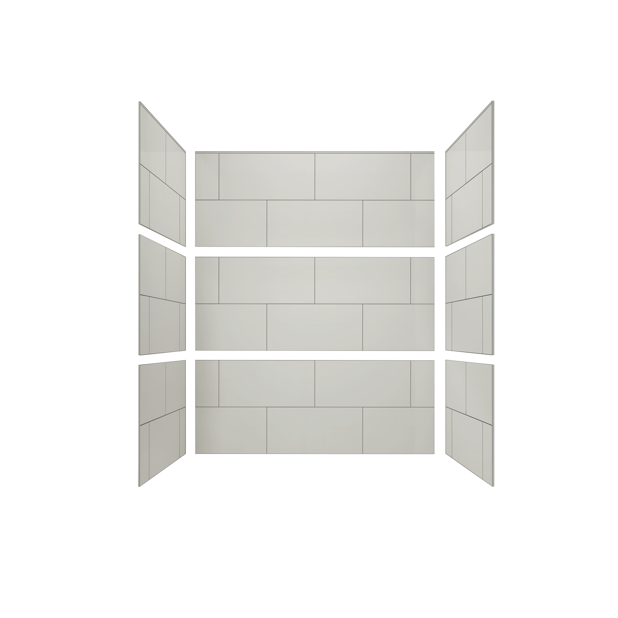 12"x24" Running Bond Subway Tub Surround