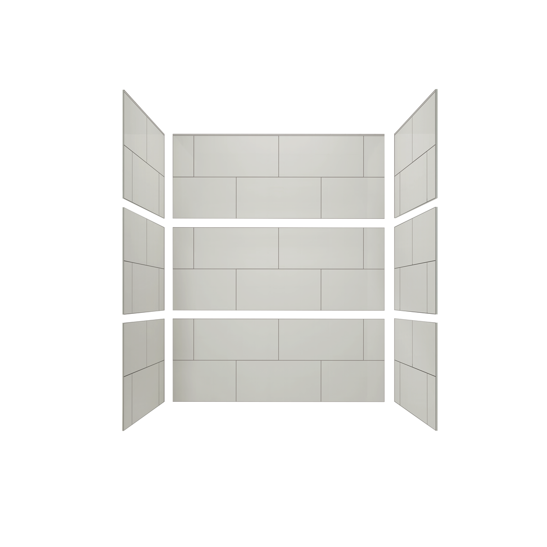 12"x24" Running Bond Subway Tub Surround