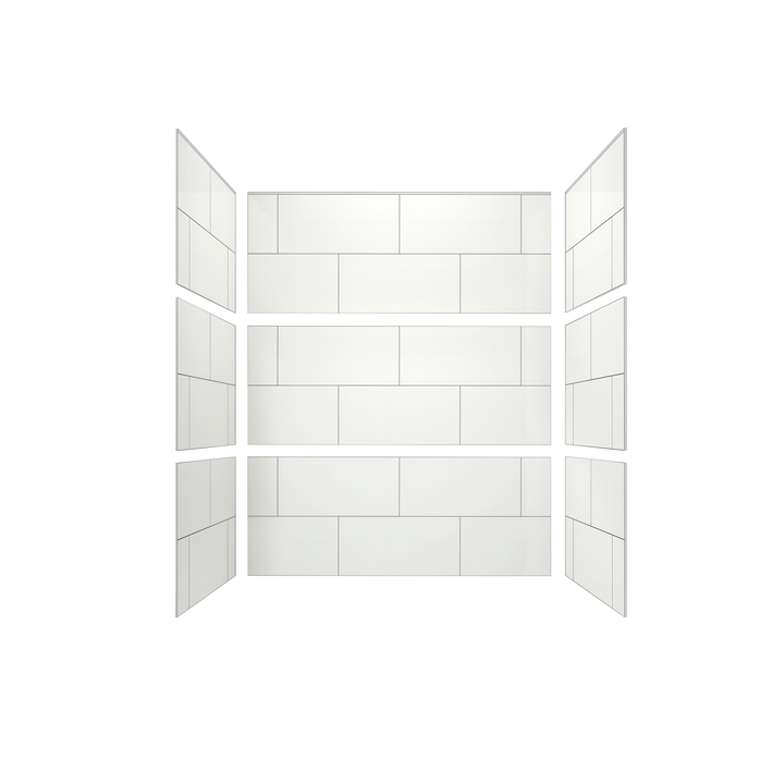 12"x24" Running Bond Subway Tub Surround