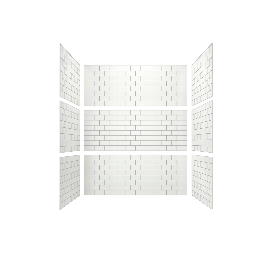 3"x6" Running Bond Subway Tub Surround