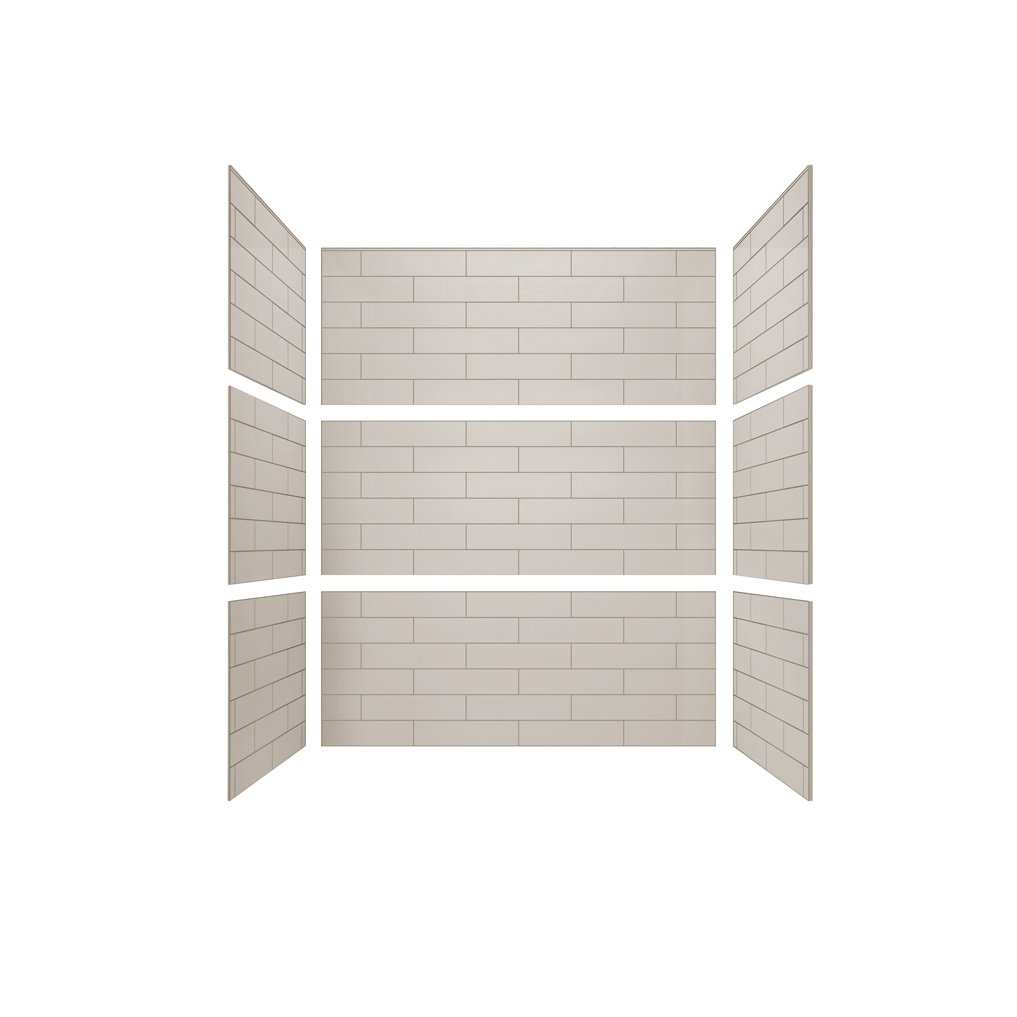 4"x16" Running Bond Subway Tub Surround