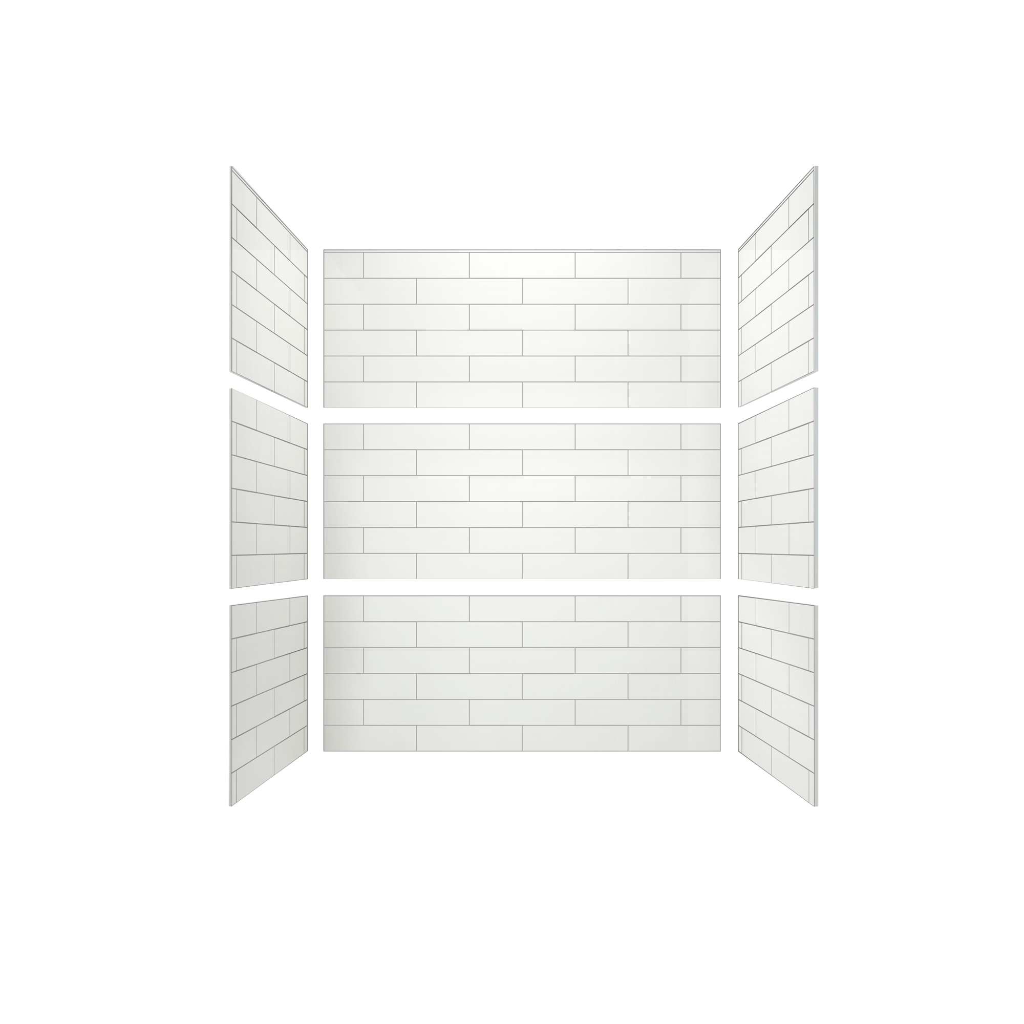 4"x16" Running Bond Subway Tub Surround