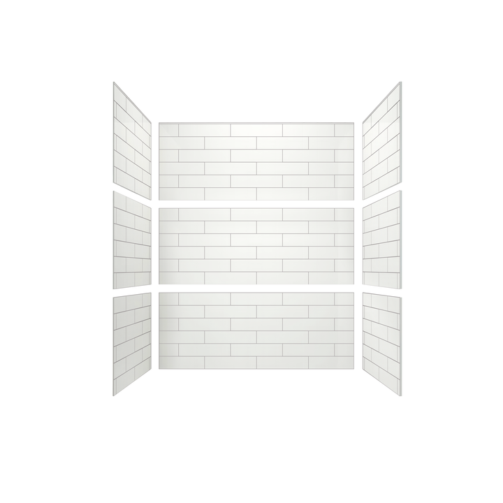 4"x16" Running Bond Subway Tub Surround